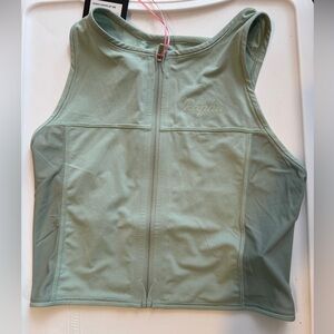 WOMEN'S CROPPED ZIP TANK